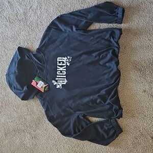 Wicked Graphic Hoodie Sweatshirt Black Size XS